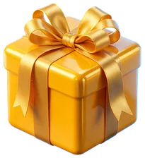 Geschenkbox als 3D-Illustration